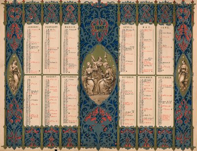 Calendar with saints