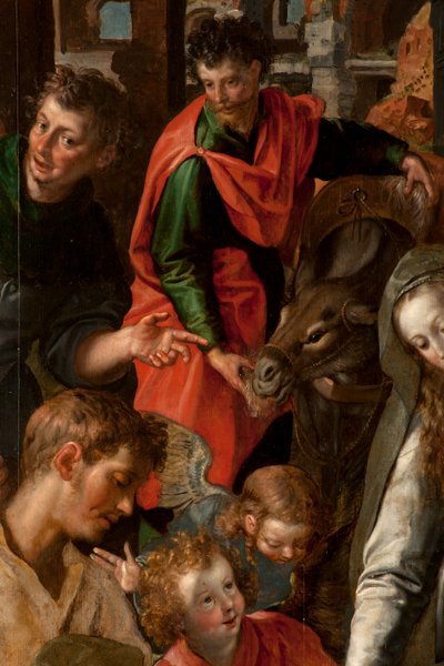 Adoration of the Magi, Triptych, Central panel (detail) by Maarten de Vos