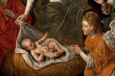 Adoration of the Magi, Triptych, Central Panel (detail) by Maarten de Vos