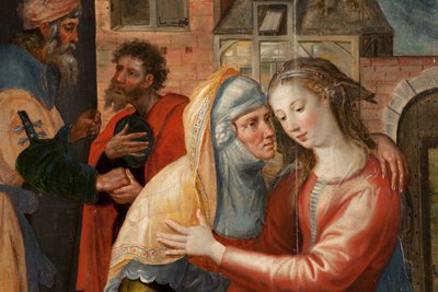 Adoration of the Magi, Triptych, Left panel: Holy Virgin