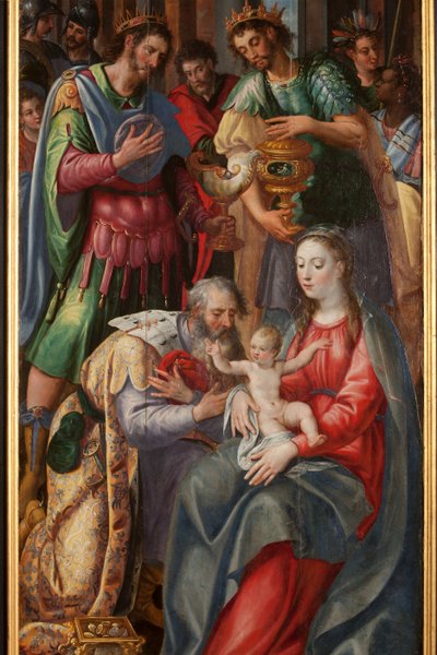 Adoration of the Magi, Triptych, Right panel (detail) by Maarten de Vos