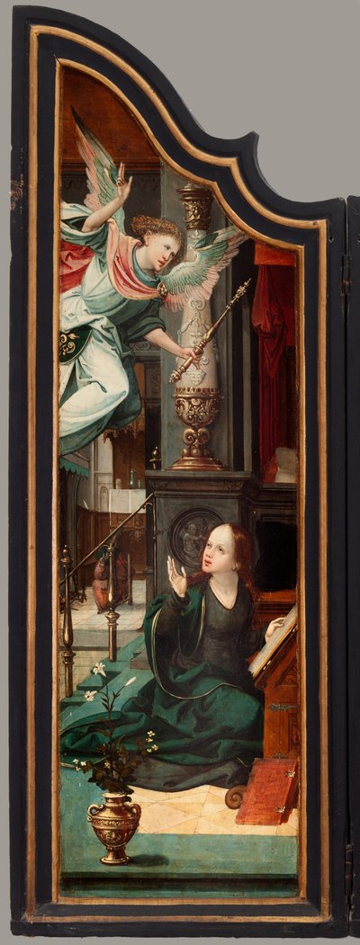 Triptych. Maarten de Vos. 16th Century. Altarpiece Opened Left Wing by Maarten de Vos