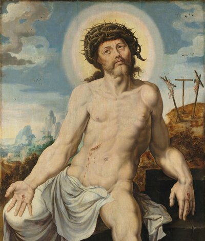 Christ as the Man of Sorrows by Maarten van Heemskerck (workshop of)