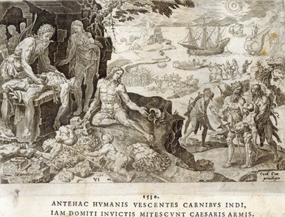 Battlefield in the New World in 1530, plate 6 from 