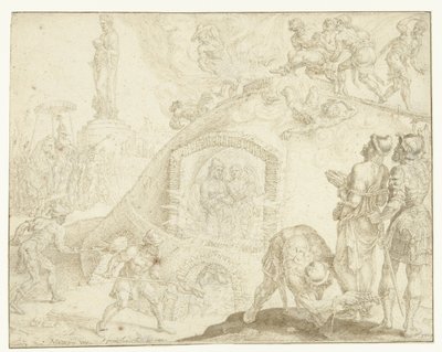 Three Young Men Thrown into a Fiery Furnace (History of the Three Young Men) by Maarten van Heemskerck