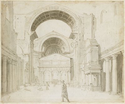 Interior View of the Nave of Old St. Peter