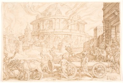 Nebuchadnezzar and the Chaldeans Plundering the Temple in Jerusalem by Maarten van Heemskerck