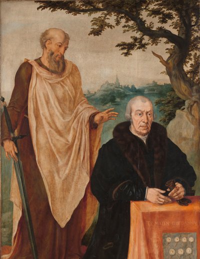 Sibylla Erythrea (Left Wing of a Triptych: the Donor Matelief Dammasz. and St Paul) by Maarten van Heemskerck