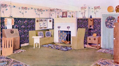 Design for the Drawing Room at Falkewood by Mackay Hugh Baillie Scott