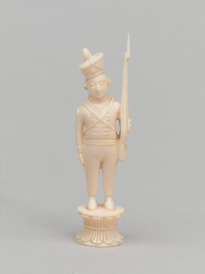 White pawn, chess piece, India, 1820 circa by Macneill MacLeay