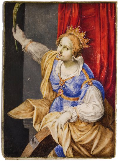 Artemisia Gentileschi as Saint Catherine of Alexandria by Maddalena Corvina