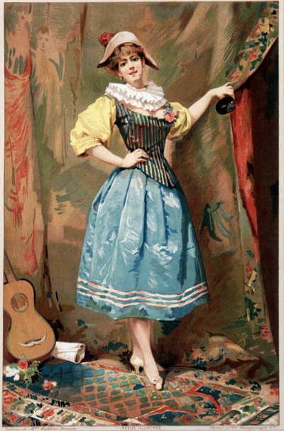 The costume (A woman with a guitar), 19th century by Madeleine Lemaire