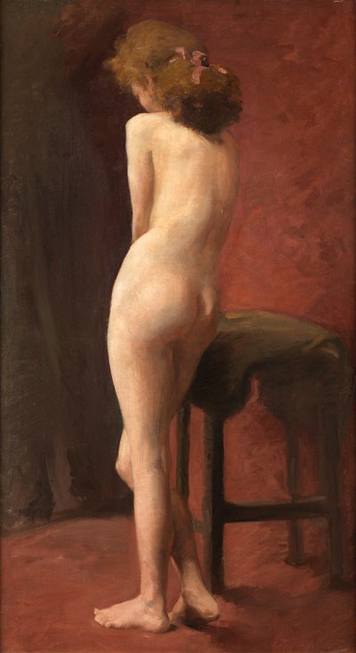 Studio Nude in Red by Madeline Emily Green