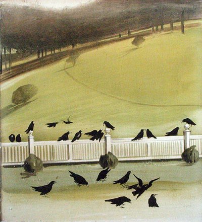 Rooks Feeding in a Park by Madeline Wyndham