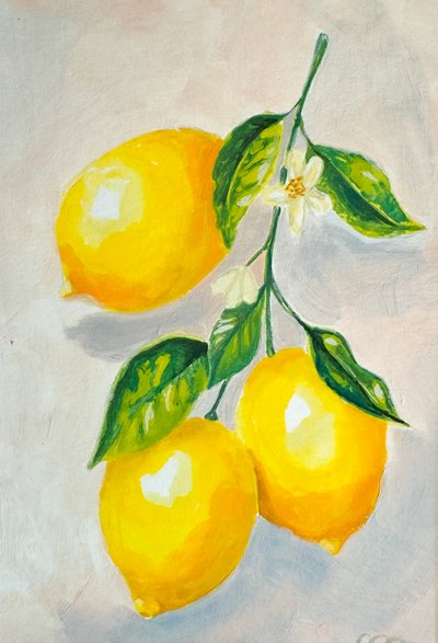 Bright Lemon Still Life by Madison Phipps