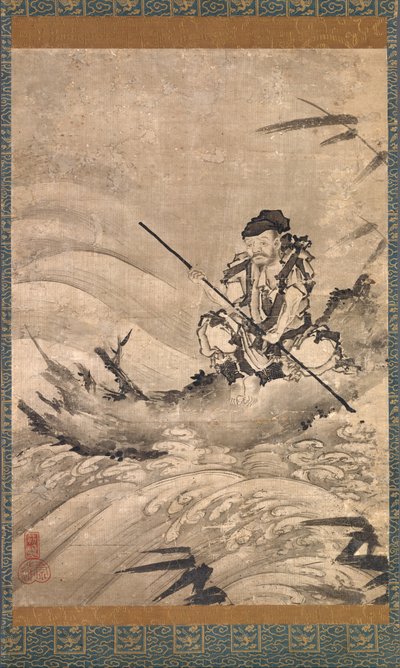 The Chinese Explorer Zhang Qian on a Raft by Maejima Soyu