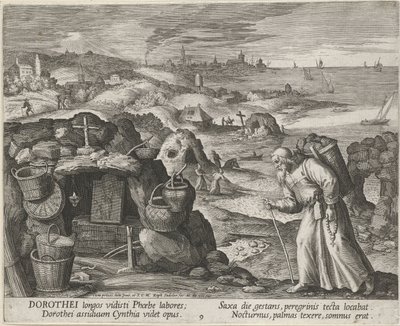 Saint Dorotheus of Gaza as a Hermit by Maerten Vos de