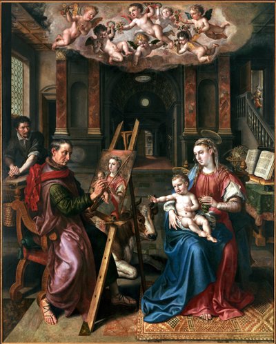 Saint Luke Drawing the Virgin by Maerten Vos de