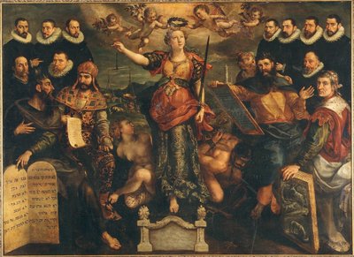 The Tribunal of the Brabant Mint in Antwerp by Maerten Vos de