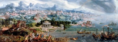Panoramic Fantasy with the Abduction of Helen by Maerten van Heemskerck