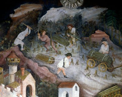 Wood Harvesting (detail) by Maestro (attr. to) Venceslao