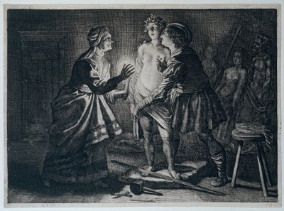 Pygmalion Falling in Love with His Statue by Magdalena van de Passe