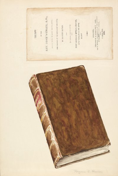 Old Book, Life of Wesley, c. 1936 by Magnus S. Fossum