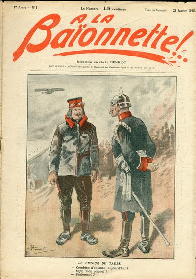 Cover of La Baionnette, Satirical in Colors by Henri Maigrot