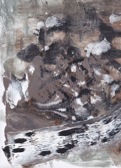 Earthy Textured Abstraction by Maira Ribena