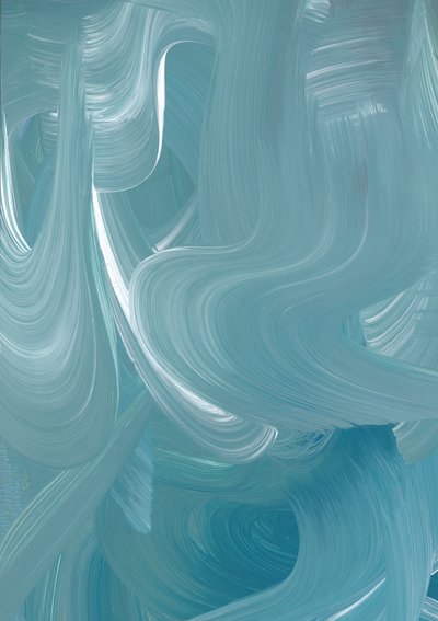 Flowing Aqua Swirls by Maira Ribena