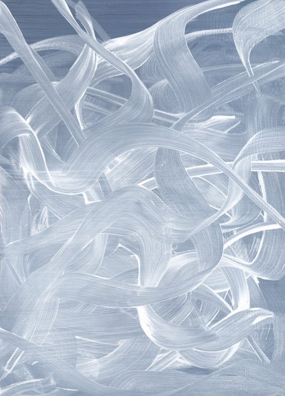 Flowing Blue Abstract by Maira Ribena