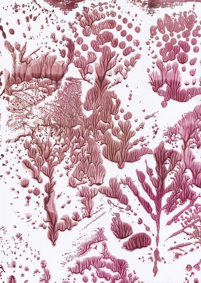 Organic Maroon Flow by Maira Ribena