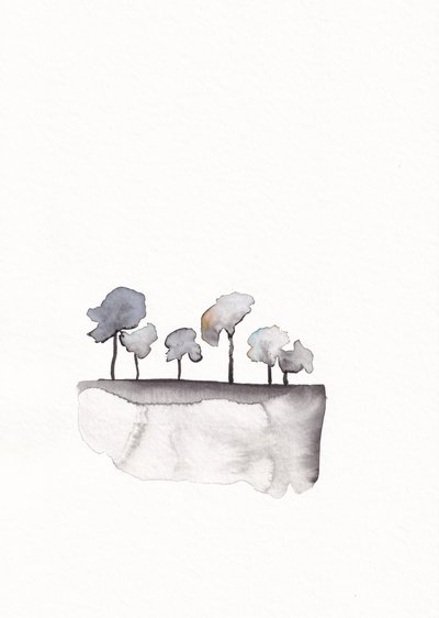 Whimsical Floating Trees by Maira Ribena