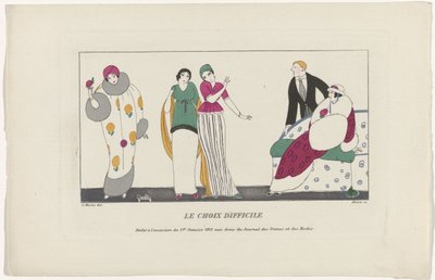 Journal des Dames et des Modes, January 1, 1913: The Difficult Choice by Maire