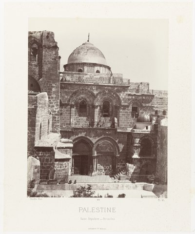 View of the Church of the Holy Sepulchre in Jerusalem by Maison Bonfils