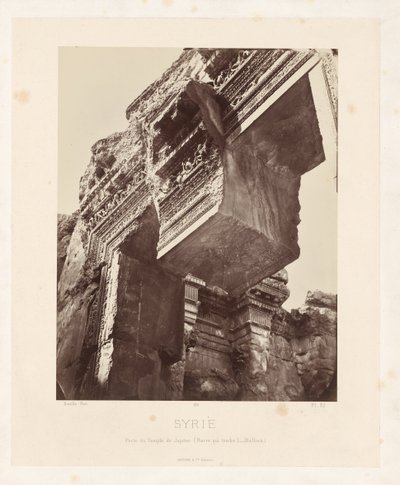 View of the Colonnade in the Middle of the Temple of Luxor, Egypt (title on object: Egypt/Temple of Luxor, General View of the Colonnades in the Middle (Thebes)) (series title: Ancient Architecture: Egypt, Greece, Asia Minor: Album of Photographs) by Maison Bonfils