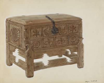 Casa en Mesita or Chest on Stand by Majel G. Claflin