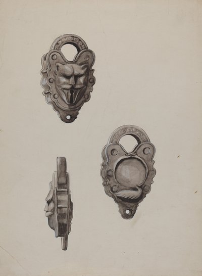 Iron Lock, c. 1937 by Majel G. Claflin