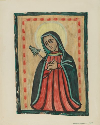 Retablo-Our Lady of Sorrows by Majel G. Claflin
