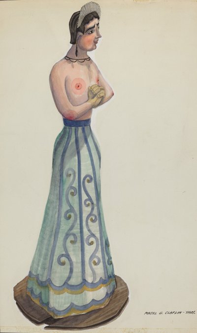 Santa One of Eight Virgins Side View, c. 1937 by Majel G. Claflin