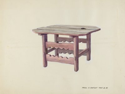Small Table, c. 1937 by Majel G. Claflin