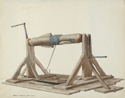 Well with Movable Beam by Majel G. Claflin