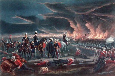 Night Bivouac of the British Army at Ferozshah, 21st December 1845, Published by Ackermann by Major G.F. (after) White