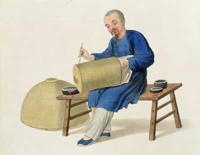 A Lantern Painter, Plate 20 from The Costume of China by Major George Henry Mason