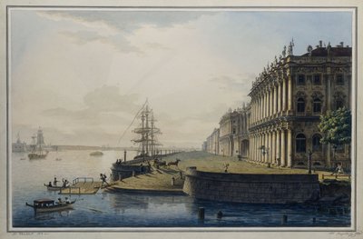 View of the Imperial Winter Palace by Maksim Nikiforovich VorobOev
