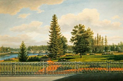 View from the Terrace of the Yelagin Palace, St. Petersburg by Maksim Nikiforovich Vorobiev