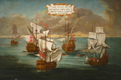 A Squadron of the Order, Under the Command of Frere Giuseppe de Langu, Preparing to Fight, Off Carthage by Maltese School