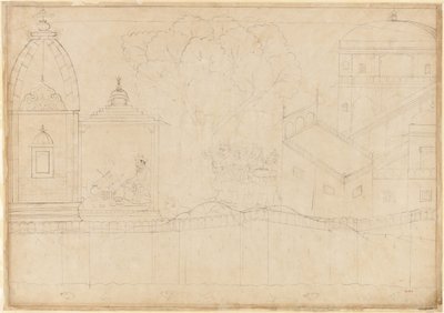 Indrajit Makes Offerings: Folio from the Siege of Lanka Series by Manaku