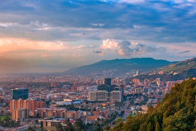 Bogota, Colombia - High Angle Panoramic View of the Northern Part of the Capital City as Viewed from La Calera on the Andes Mountains by Mano Chandra Dhas