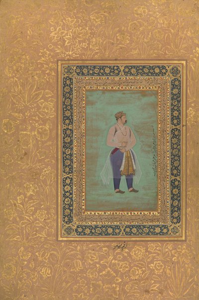 Portrait of Prince Danyal, Folio from the Shah Jahan Album (recto) by Manohar
